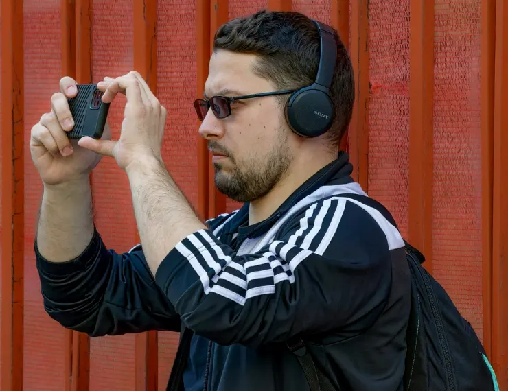 Filming on location